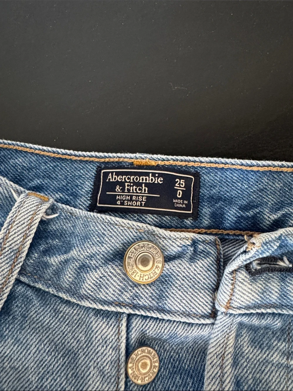 Abercrombie & Fitch Light Blue High Rise Denim Cutoff Shorts | 25